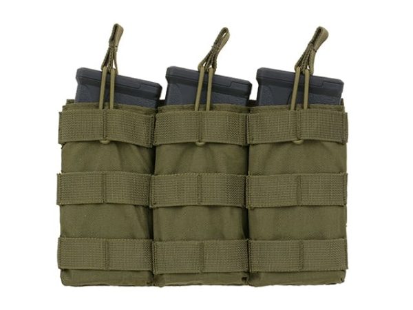 MODULAR OPEN TOP TRIPLE MAG POUCH FOR 5.56 - OLIVE